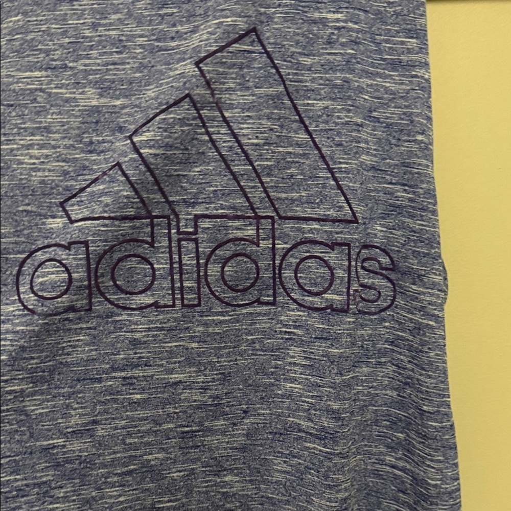 adidas Heathered Blue Tank Top with a Razorback [Small] - Picture 3 of 7
